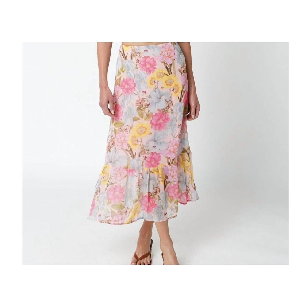 Olivaceous Elisa Maxi Skirt Large Floral Cottagecore Fairycore Lined